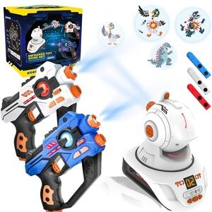 Laser Tag Guns Set of 2 w/ Projector LED Score Indoor Outdoor Game